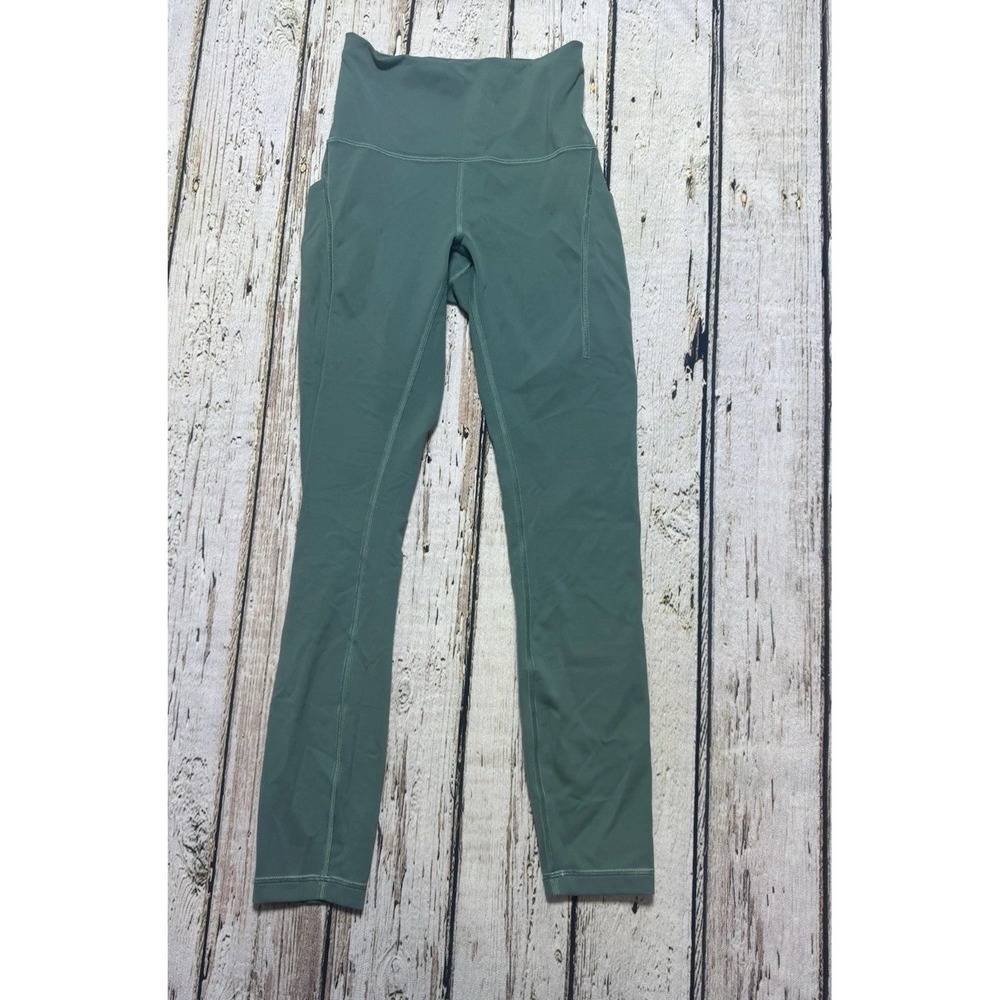 Lululemon Wunder Train High-Rise Ribbed Tight 25" Green Size 4 W5EPSS